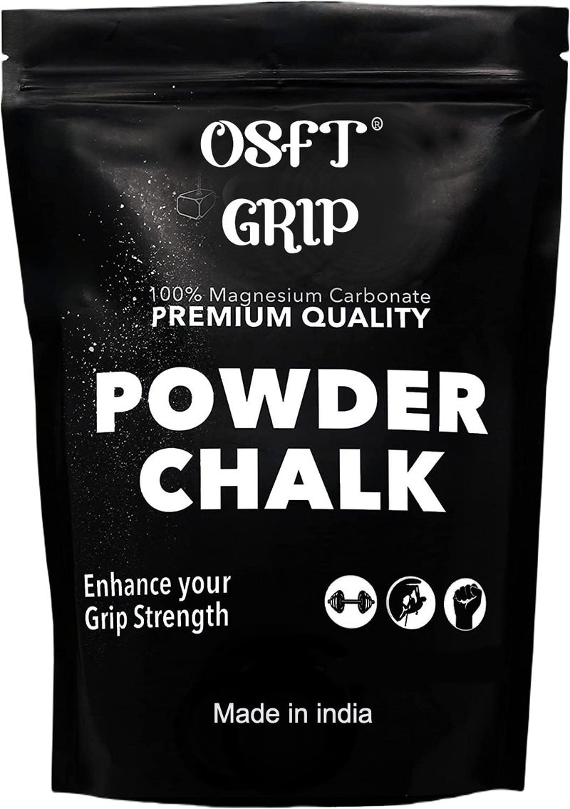 OSFT Magnesium Carbonate Powder Gym Chalk for Weightlifting Cross Fitness Training Gymnastics Rock Climbing Deadlifting Workout Bouldering Billiards Pole Dancing (Combo Pack (450 + 450) gm) - Image 2
