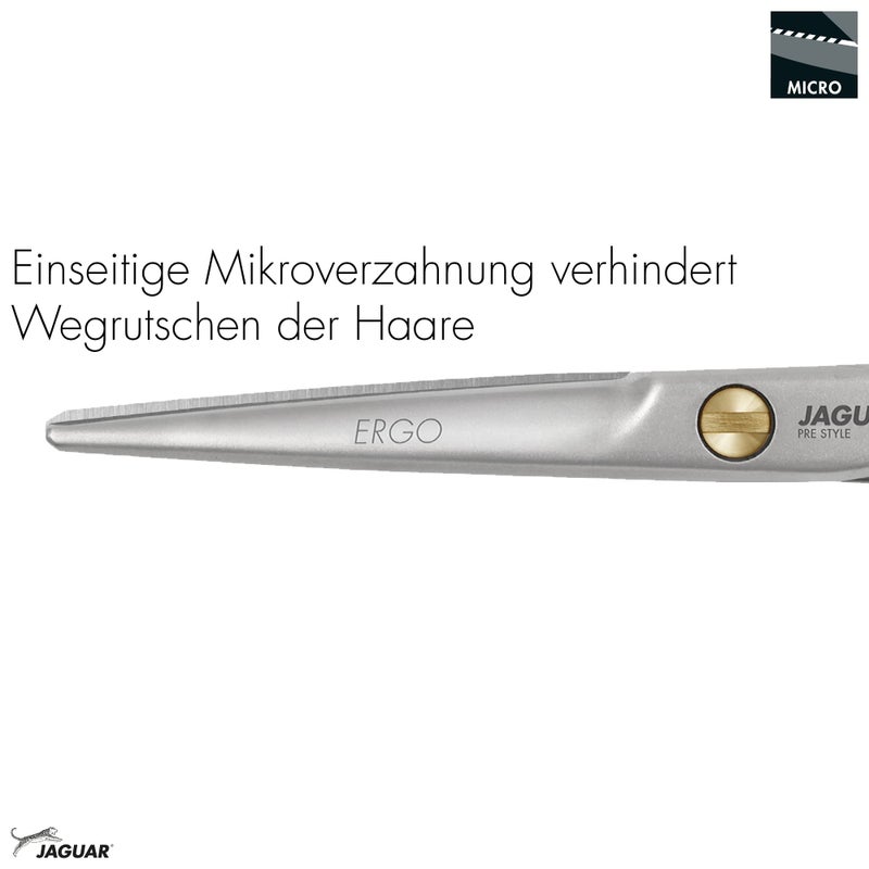 Jaguar Hairdressing Shears Pre Style Ergo 6.0 Inch Professional Stainless Steel Hair Cutting & Trimming Scissors for Salon Stylists and Barbers, Satin Finish Look, Classic Design, Made in Germany - Image 5