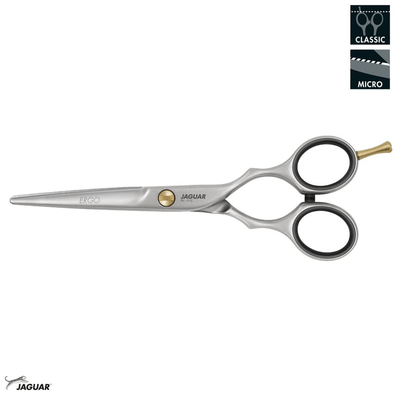 Jaguar Hairdressing Shears Pre Style Ergo 6.0 Inch Professional Stainless Steel Hair Cutting & Trimming Scissors for Salon Stylists and Barbers, Satin Finish Look, Classic Design, Made in Germany - Image 2