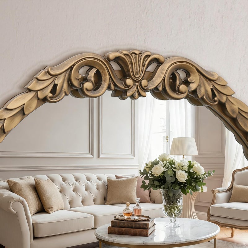 Besdomus Large Gold Floor Mirror: 56"x 21" Vintage Full Length Mirror - Traditional Ornate Baroque Antique Body Mirrors for Bedroom/Cloakroom/Entryway/Hallway/Wall - Home Decor for Living Room - Image 4