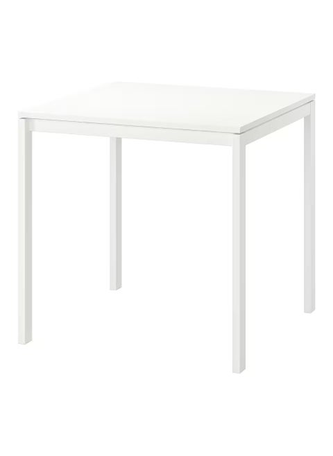 MELLTORP Table, white, 75x75 cm