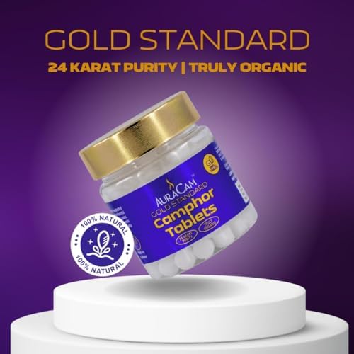 AuraCam Gold Standard Camphor Tablets for Puja, Meditation, Spirituality Kapooram Tablets for Puja Pure & Pleasant Fragrance Kapoor (Small, Pack of 1, 250 Grams) - Image 2