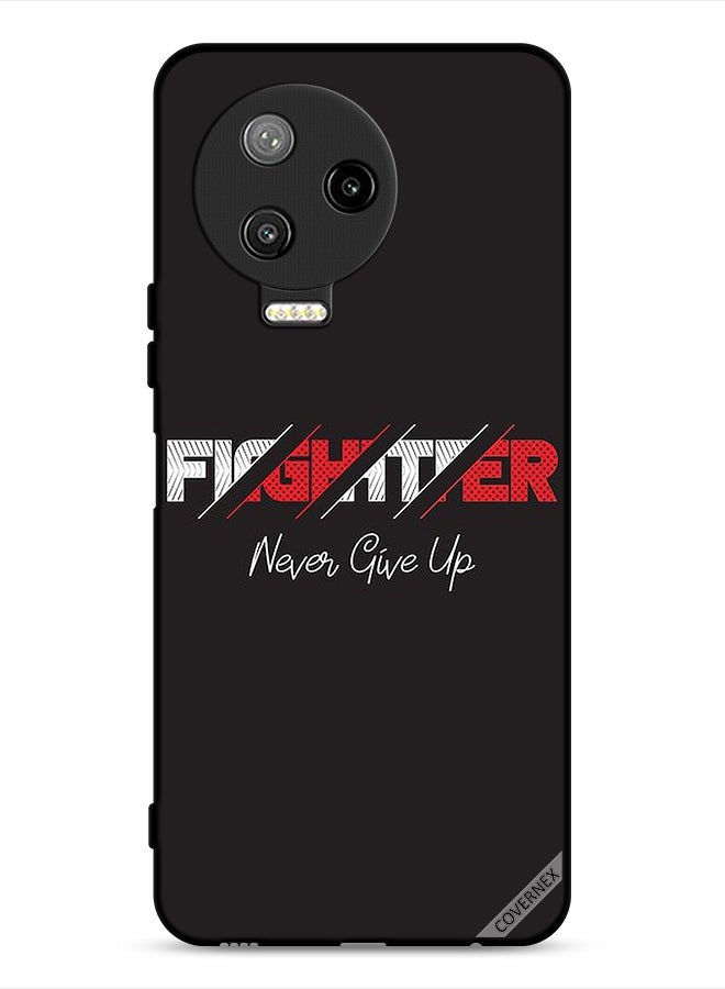 Covernex Infinix Note 12 Pro 4G Protective Case Cover Fighter Never Give Up - Image 1