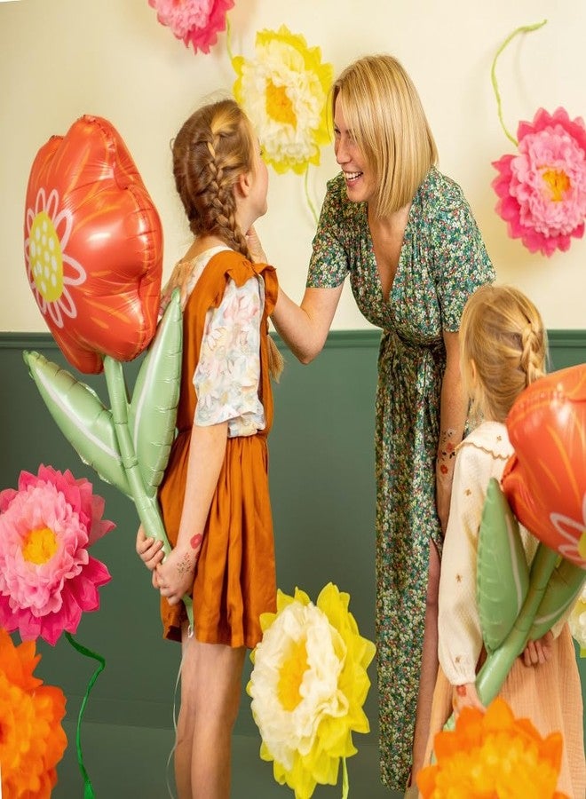 بارتي ديكو بالون فويل على شكل زهرة من بارتي ديكو، 53 × 96 سم، مزيج - Image 5