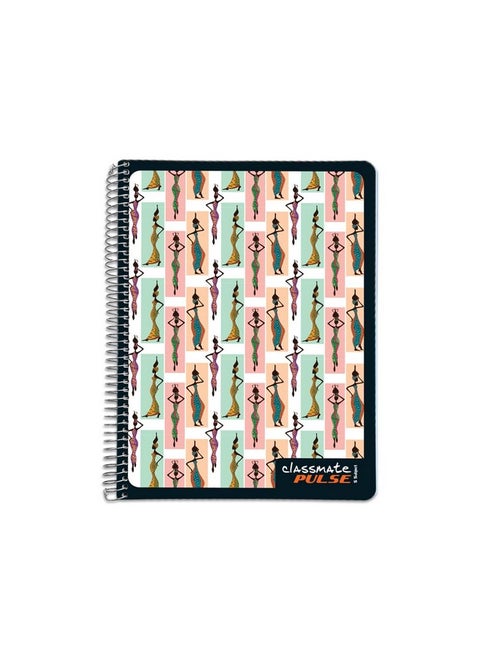 Classmate Pulse 5 Subject Spiral Notebook - Pack of 1 | Single Line | 250 Pages | A4 - 29.7cm x 21.0cm | Attractive Cover Designs | Soft Cover | Notebooks for College Students