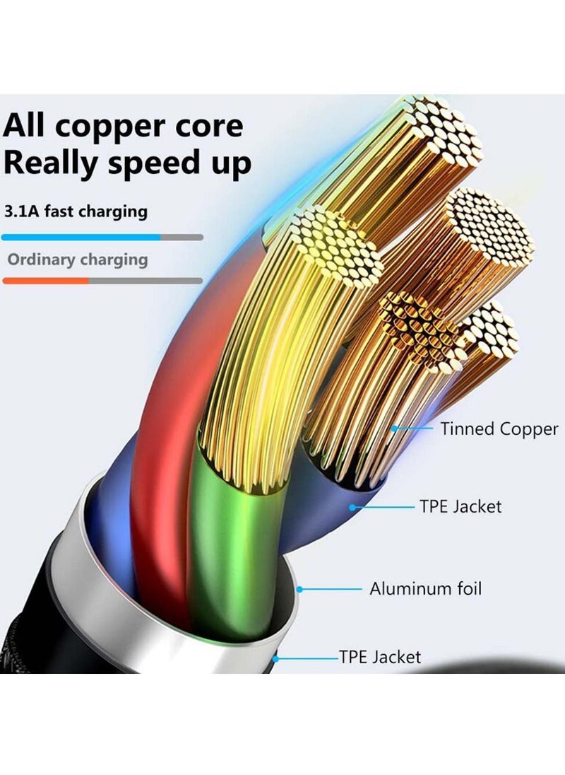 Brave BRAVE 30W USB Cable Type-C Connector 3.1A Nylon Braided Durable Fast Charge and Data Cable (1.2m/4ft) Made of Aluminum Alloy for Long Lasting Material, Safe and Reliable, Flexible Black  - Image 4