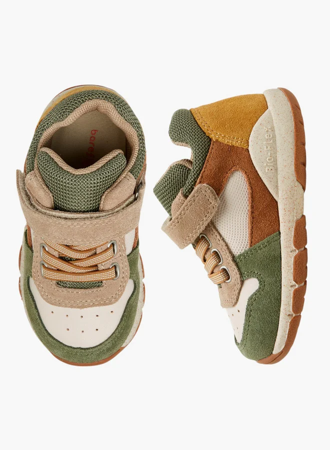 بيرفيت Panelled Sneakers with Hook and Loop Closure