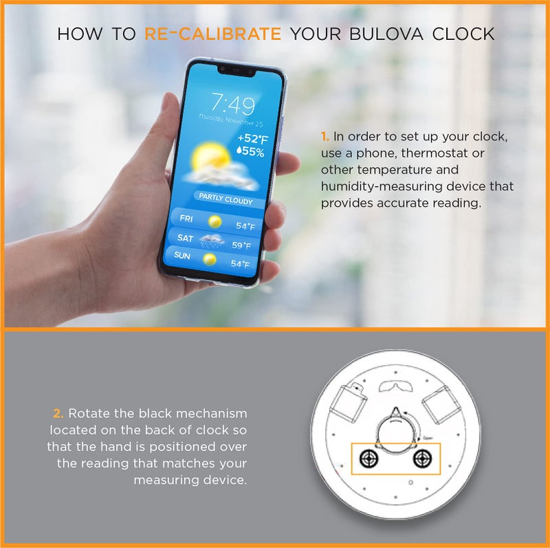 Bulova Weather Master Wall Clock C4813 | 18" Burnished Bronze Metal Frame with LED Illumination | Thermometer & Hygrometer | Silent Sweep Quartz Movement | Weatherproof Outdoor DÃ©cor - Image 3