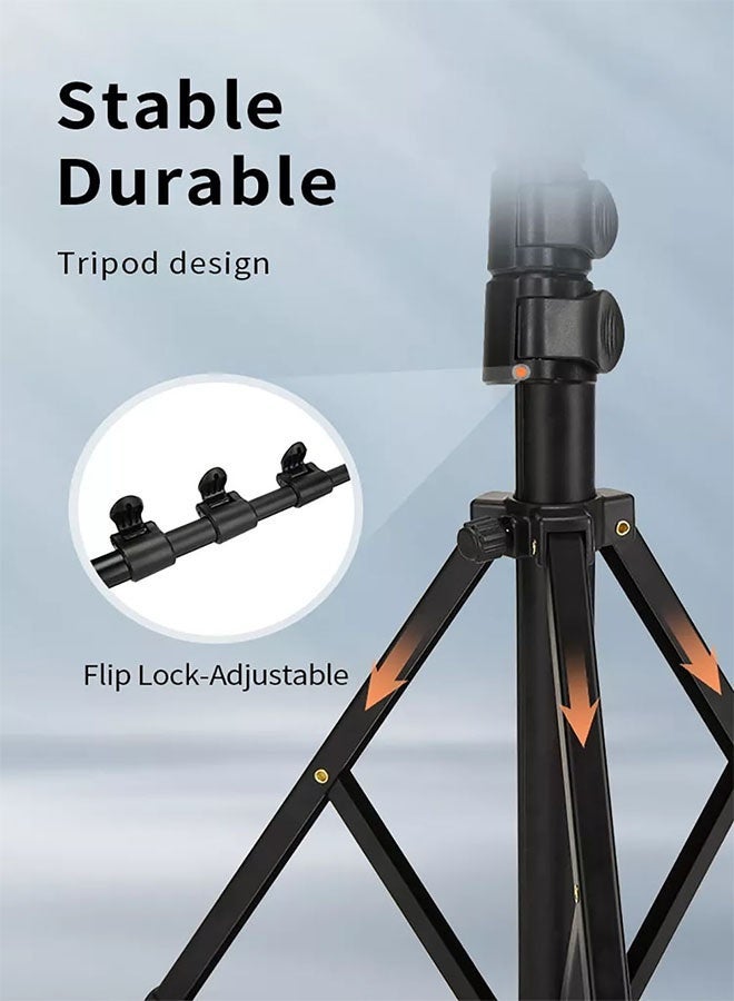 Jmary MT-39 Aluminum Extendable Tripod Stand with Built-in Selfie Stick – Adjustable Height & 360° Rotation, Universal Phone Clip, Stable Base for Mobile Photography, Vlogging, Video Recording, and Live Streaming – Lightweight & Portable Design - Image 2