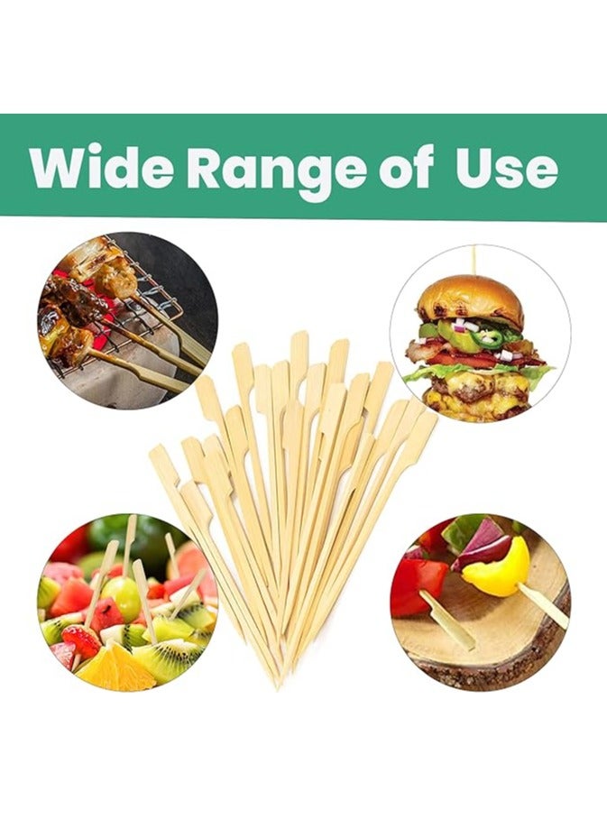 100 Pcs Bamboo Skewers, Natural wooden Food Grade, Cocktail sticks for Marshmallow Fruit Skewers BBQ Store  - Image 3