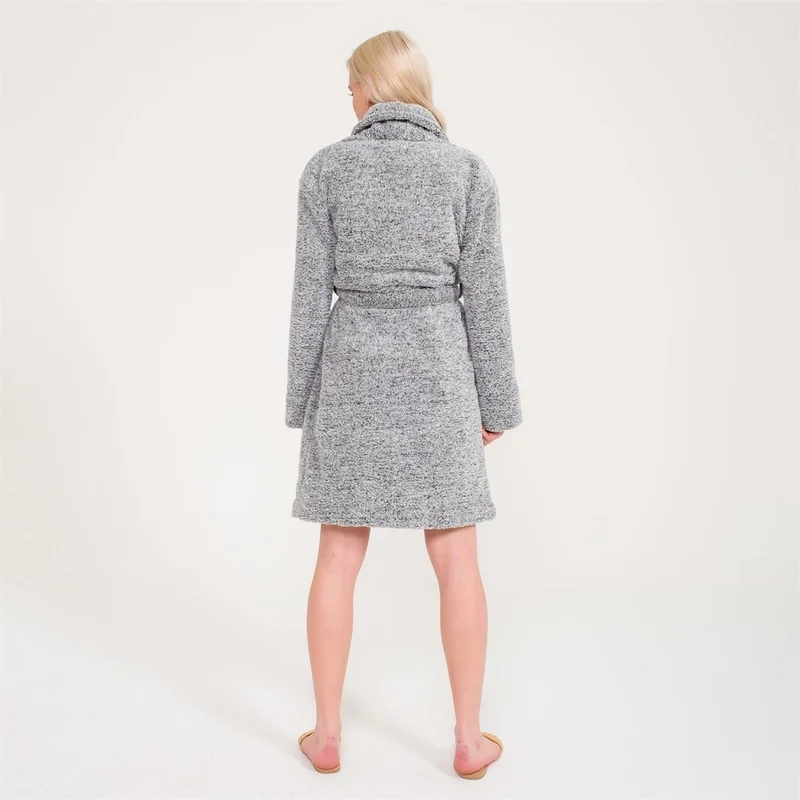 ميسبيغا Women's Welsoft Shawl Collar Fleece Dressing Gown