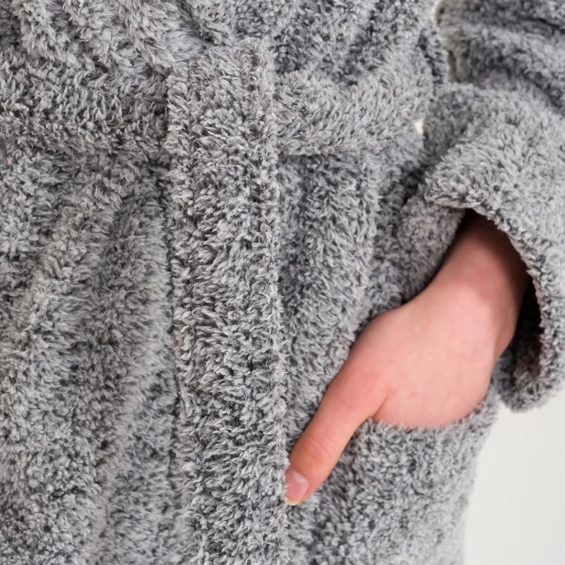 ميسبيغا Women's Welsoft Shawl Collar Fleece Dressing Gown