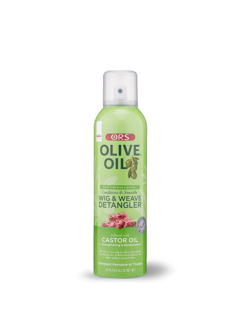 ORS Olive Oil Fix-It Wig for Wigs & Weaves Detangler infused with Castor Oil for Strenghtening & Moisturization (6.2 oz) 