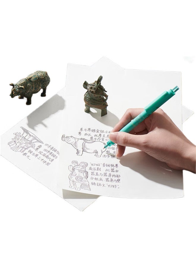 Kaco China National Museum Collaboration, Retractable Gel Pen, Stylish 0.5Mm Black Pen, Low Center Of Gravity, Student Exam Writing Pen, Quick-Drying Signature Pen, Bronze Age, 3-Pack - Image 2