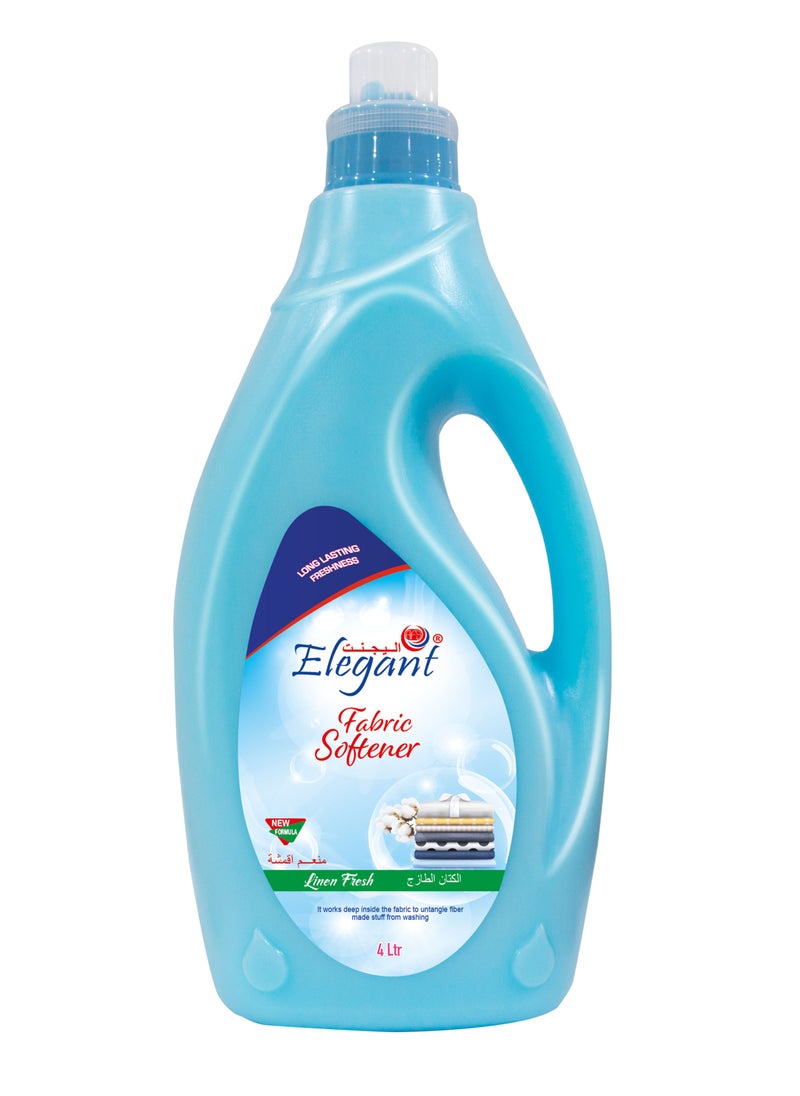 Elegant Linen Fresh Fabric Softener 4 Liter Long Lasting Freshness  - Image 1