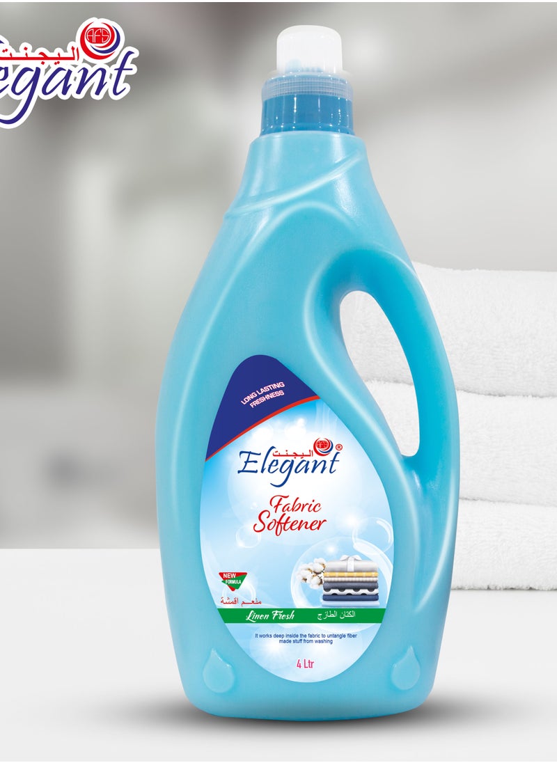 Elegant Linen Fresh Fabric Softener 4 Liter Long Lasting Freshness  - Image 2