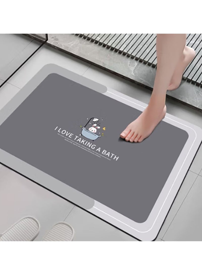 Jingke Quick-drying Absorbent Floor Mats Bathroom Anti-slip Mats Toilet Absorbent Foot Mats Entry-level Mats 40*60cm  033 - Image 2