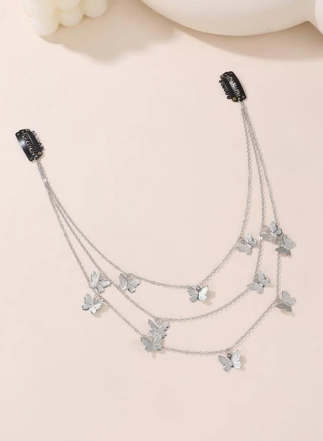Take Two  Silver Butterfly Hair Chain Headband for Women | Best Price UAE