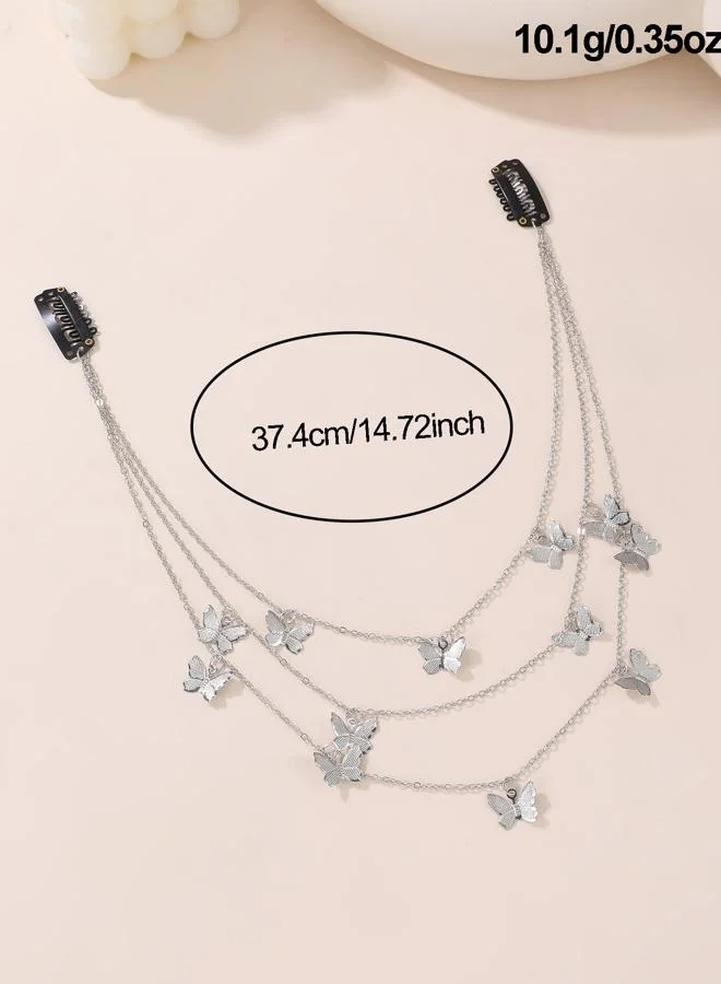 Take Two  Silver Butterfly Hair Chain Headband for Women | Best Price UAE