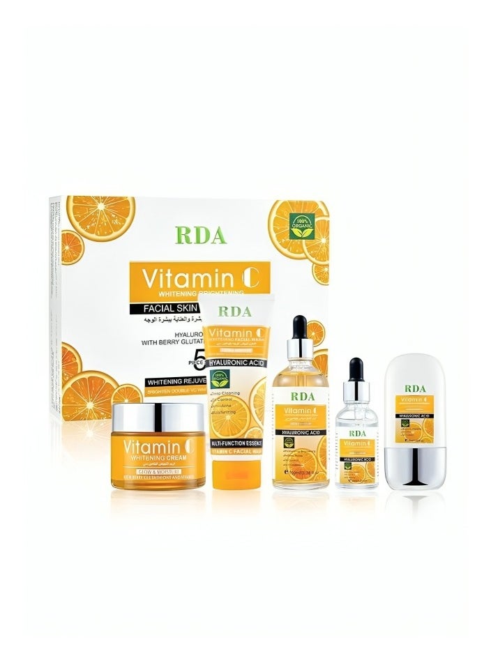 RDA - Vitamin C Whitening Brightening Facial Skin Care 5 Piece Set - Image 1