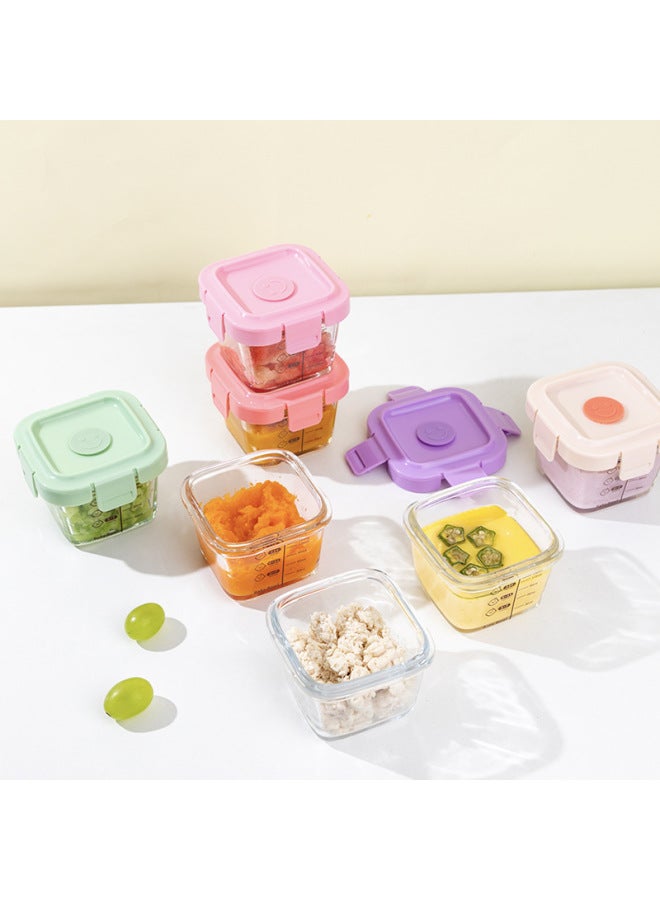 Three Suit High Borosilicate Glass Baby Food Fresh-keeping Box Children's Baby Bowl Sealed Storage Heat-resistant Microwave Oven-Specifications:1 Set Of Color Boxes (3 Pieces), 30 Sets (90 Pieces) Per Box. It Is Recommended To Buy The Whole Box