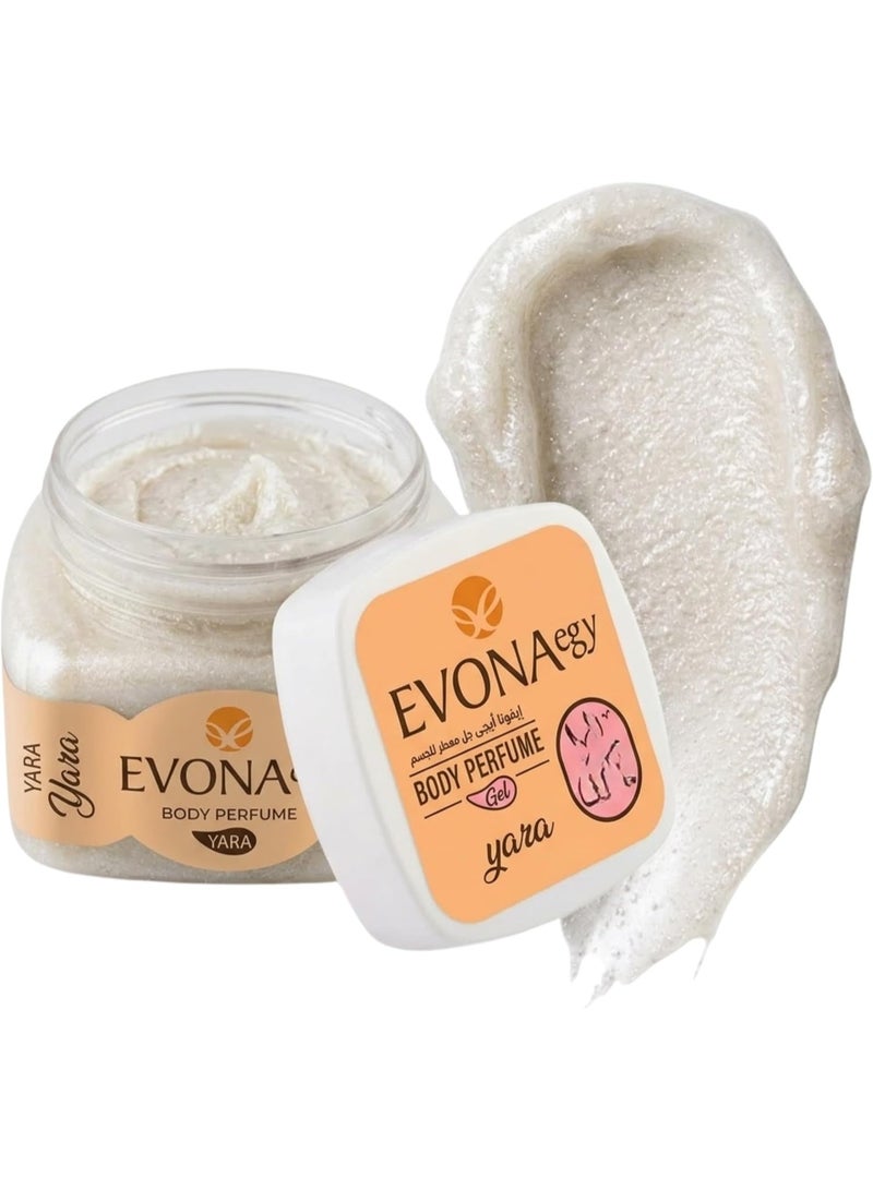 EVONA Egy Shimmer Body Perfume Gel – Yara, 1 Piece | Long-Lasting Fragrance with Shea Butter, Coconut & Sweet Almond Oils | Moisturizing, Silky Non-Sticky Feel & Luminous Finish - Image 1