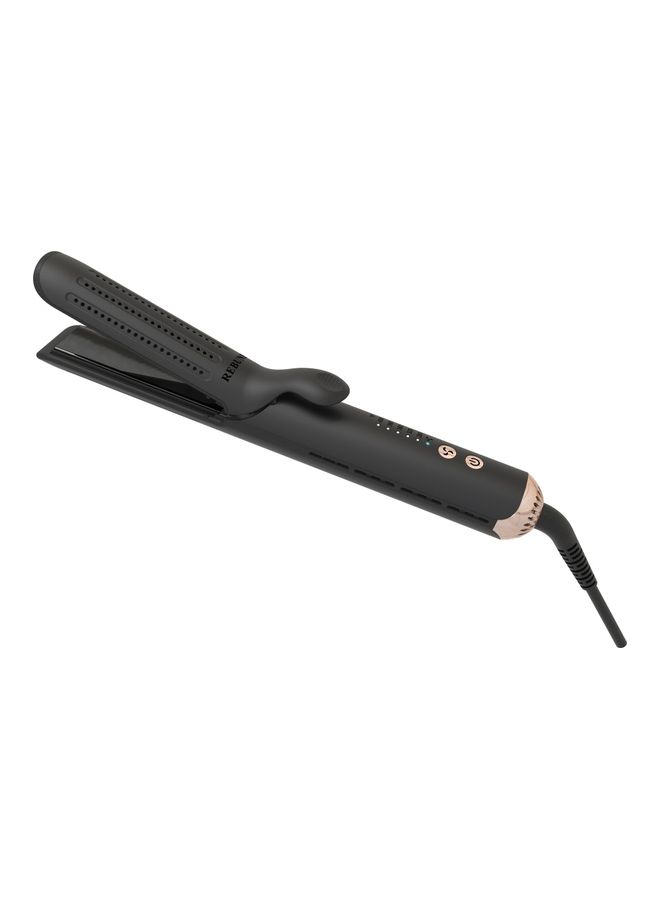 REBUNE Professional Ribbon Hair Straightener 2 In 1 Black - Image 1
