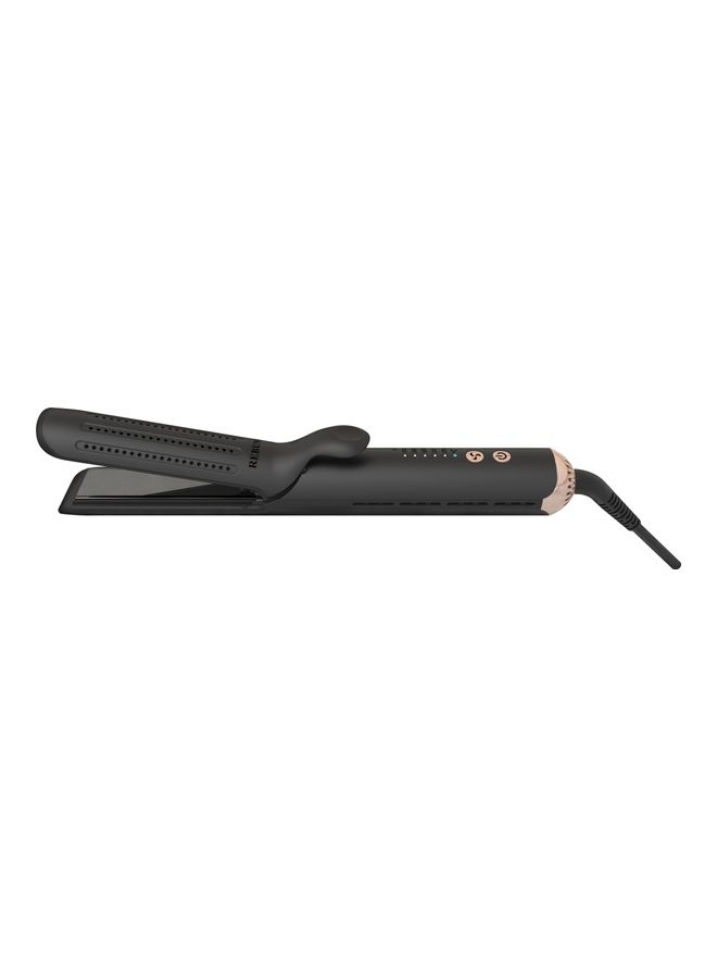 REBUNE Professional Ribbon Hair Straightener 2 In 1 Black - Image 2