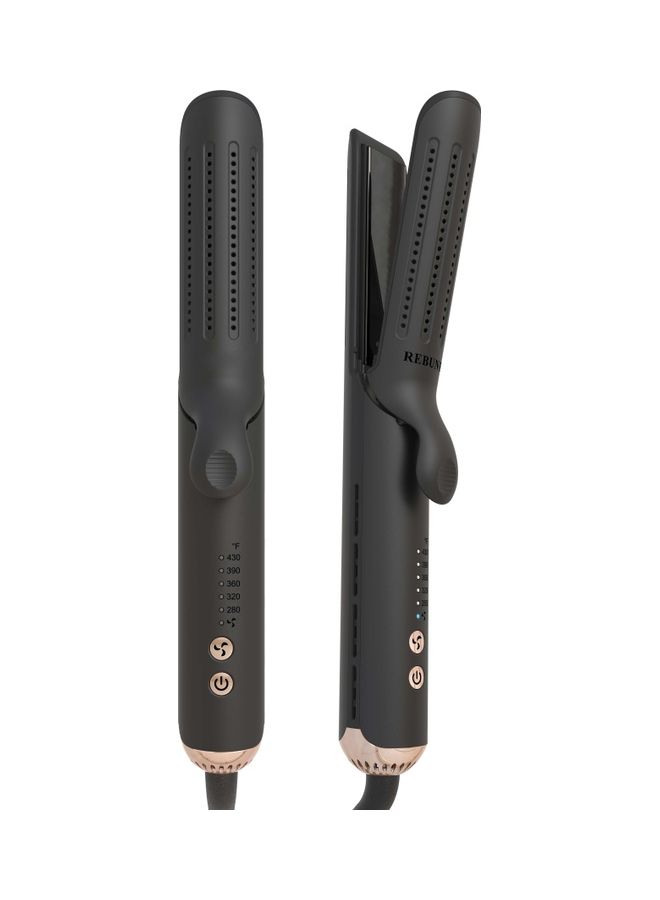 REBUNE Professional Ribbon Hair Straightener 2 In 1 Black - Image 5