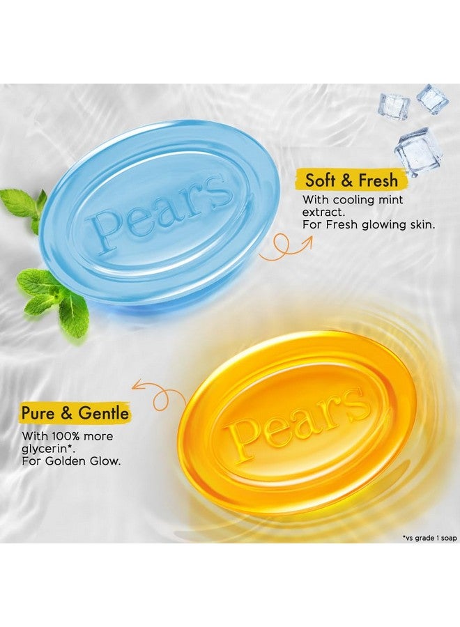 Pears Variety Pack Bathing Soap Bar 125 g (Pack of 5) With Glycerin for Glowing Skin & Body - Paraben Free, For Men & Women - Image 4