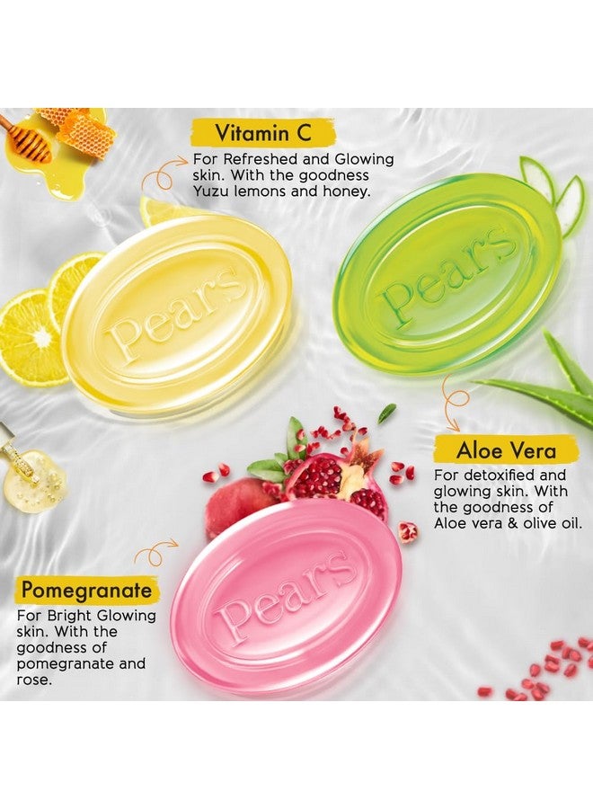 Pears Variety Pack Bathing Soap Bar 125 g (Pack of 5) With Glycerin for Glowing Skin & Body - Paraben Free, For Men & Women - Image 5