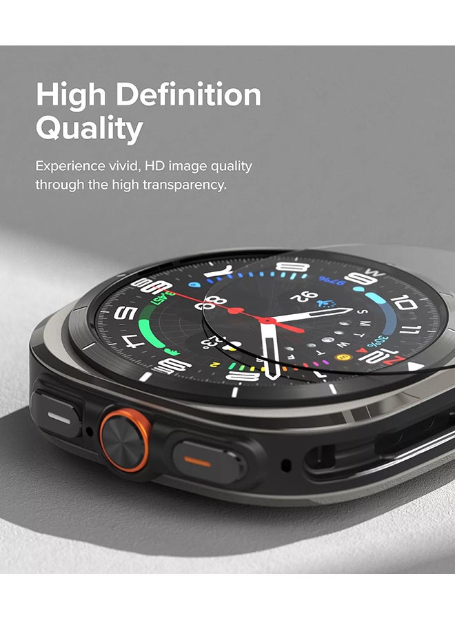 رينجك زجاج [عبوة من 4 قطع] متوافق مع واقي شاشة Samsung Galaxy Watch Ultra (47 مم)، طبقة حماية زجاجية كاملة عالية الوضوح بصلابة 9H - R10 - Image 5