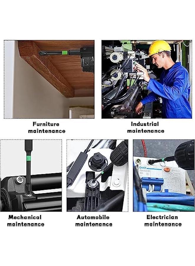 BWSJ 6  Magnetic Screwdriver Bit Sets Non Slip Magnetic Drill Bits for Rope Drills Cordless Drills Hand Screwdrivers Electric Drills Air Drills Mechanical Equipment - Image 5