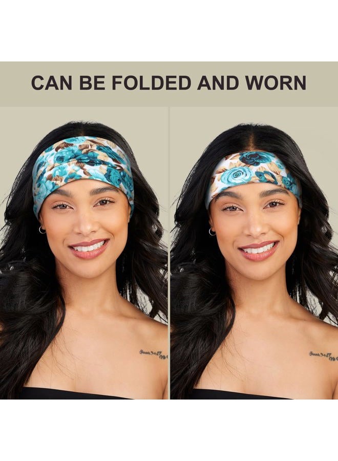 DiyJibb Headbands for Women Wide Hair Bands Workout Headbands for Women Cloth Womens Headband Set Head Bands for Women's Hair - 7 Pack - Image 3