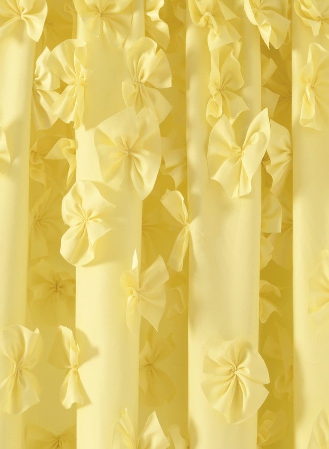 Lush Decor Riley Shower Curtain, 72" x 72", Yellow - Image 3