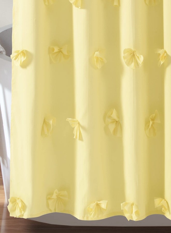Lush Decor Riley Shower Curtain, 72" x 72", Yellow - Image 4