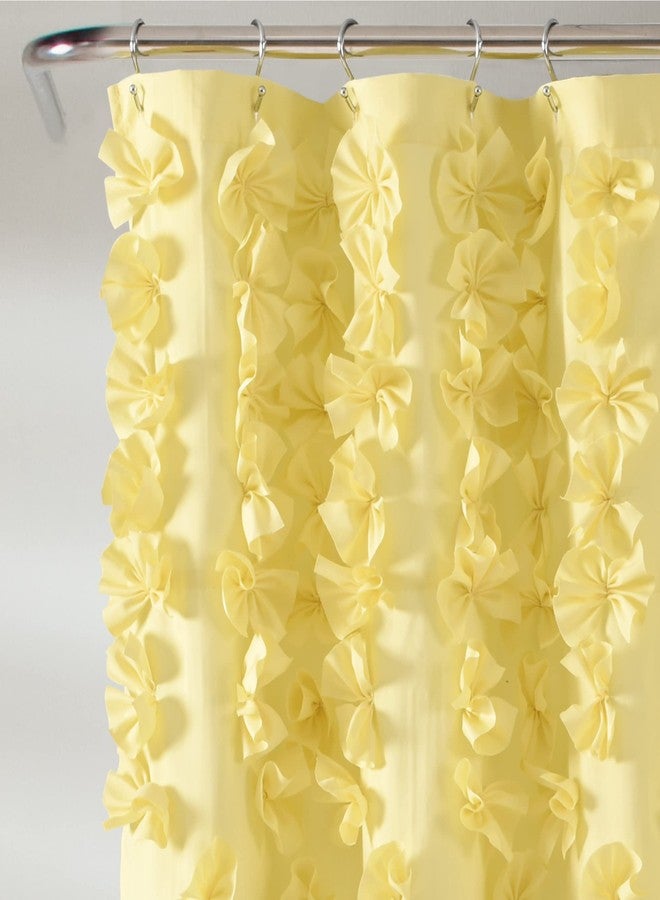 Lush Decor Riley Shower Curtain, 72" x 72", Yellow - Image 2