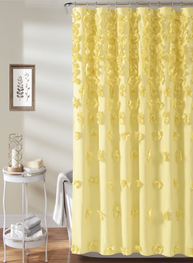 Lush Decor Riley Shower Curtain, 72" x 72", Yellow - Image 1