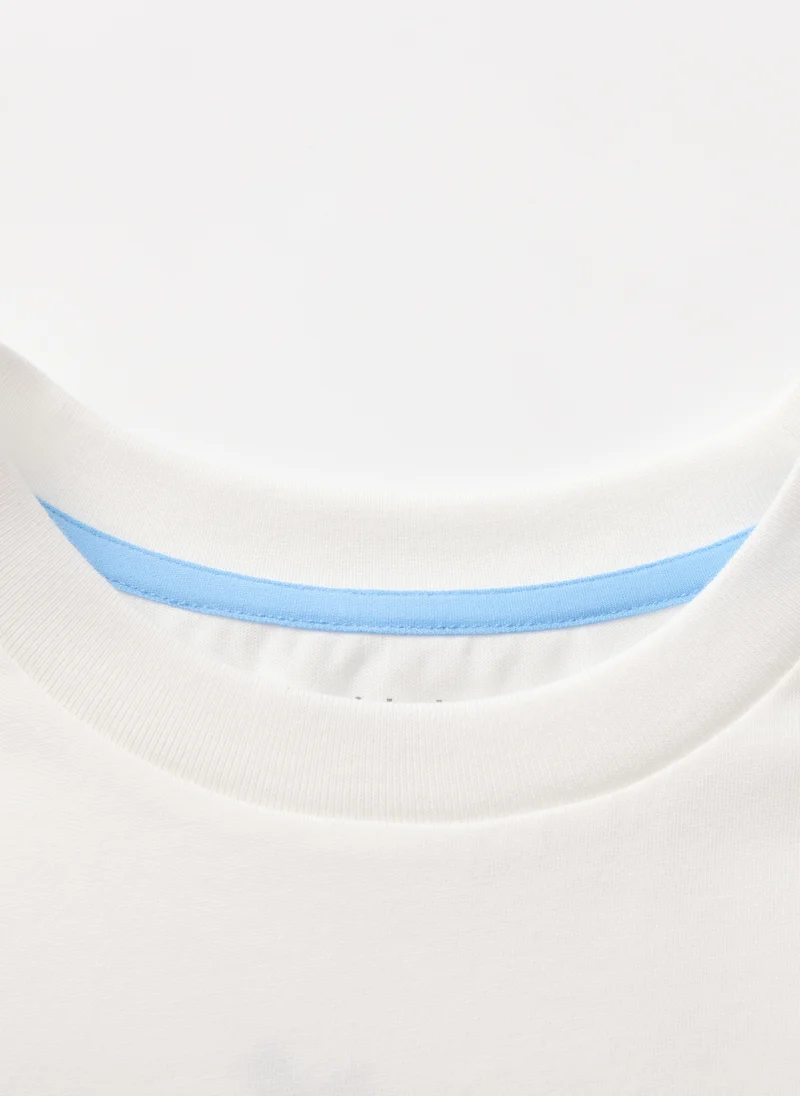 Balabala White Kids Boys Round v-neck short-sleeved T-shirt for Men | Best Price UAE