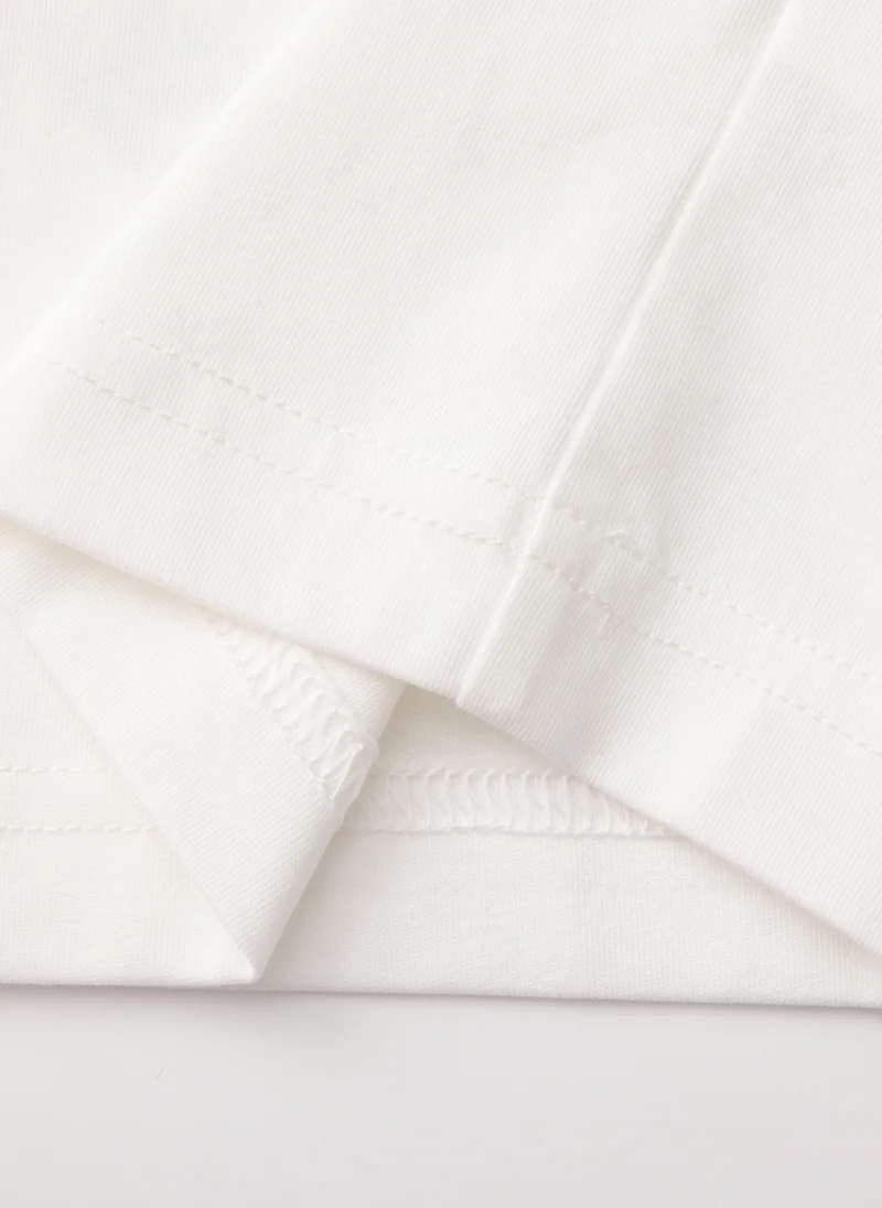 Balabala White Kids Boys Round v-neck short-sleeved T-shirt for Men | Best Price UAE