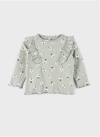 Floral Printed and Ruffle Detailed Crew Neck Baby Girl Blouse - pzsku/Z5383D49D8FE8D8D4092EZ/45/_/1735652080/669327a8-b5e5-4201-a89a-81d1e815f7c7