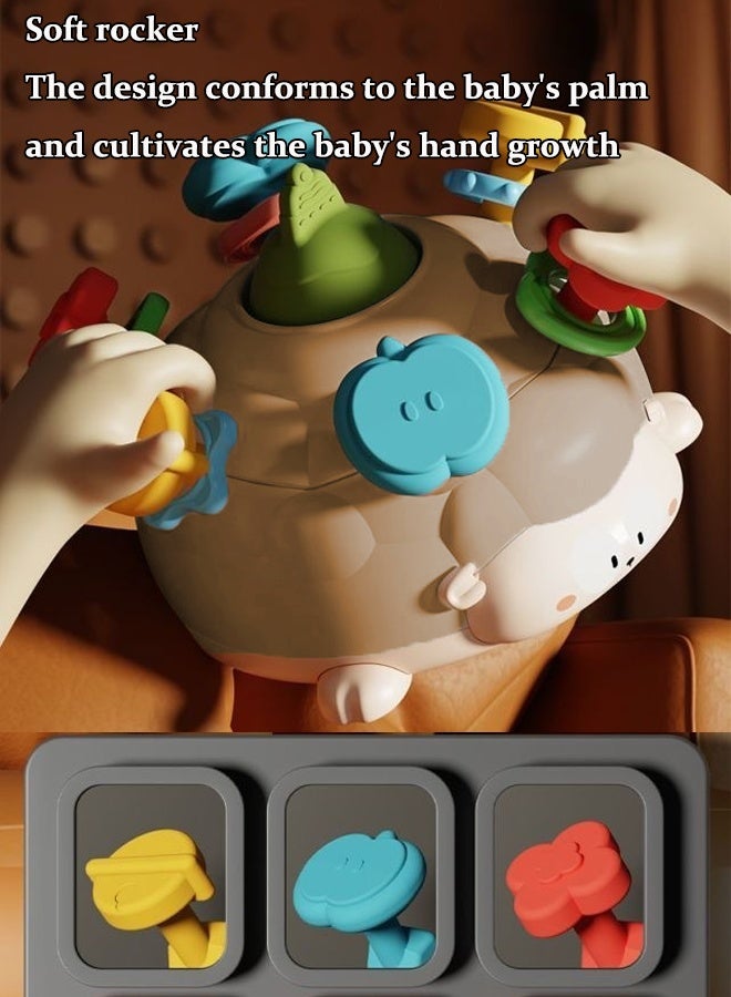 Baby rattle toys Baby rattle teether Early education cognitive toys Fine motor training Suitable for babies aged 0-3 years - Image 3