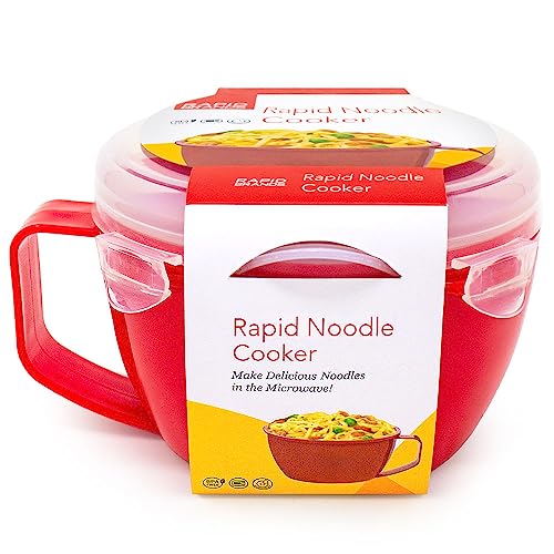 Rapid Brands Rapid Plastic Noodle/Soup Bowl | Microwave Soup & Noodles in Minutes | Perfect for Dorm, Small Kitchen, or Office | Dishwasher-Safe, Microwaveable, & BPA-Free - Image 1