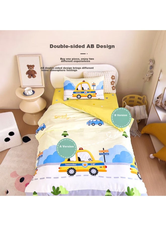 9i9 Children's Duvet Cover, Pure Cotton, Baby Quilt Cover, Infant Kindergarten Bedding, Class A Nap Supplies, Car, 150*120 - Image 2