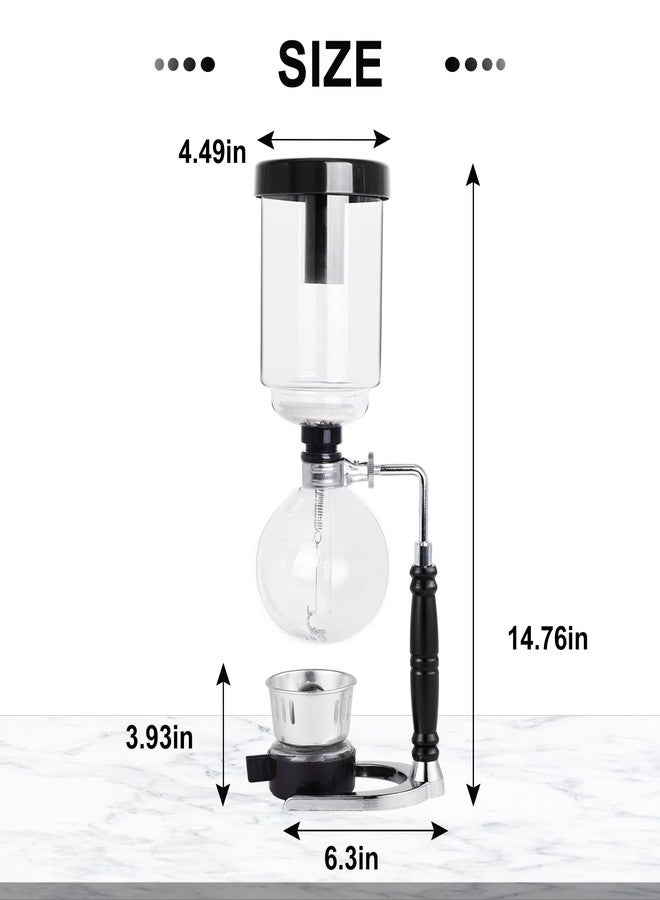 YUCHENGTECH Siphon Syphon Coffee Maker Tabletop Glass Siphon Pot Glass Technica Siphon Vacuum Coffee Maker(5 Cups(600ml)) - Image 3