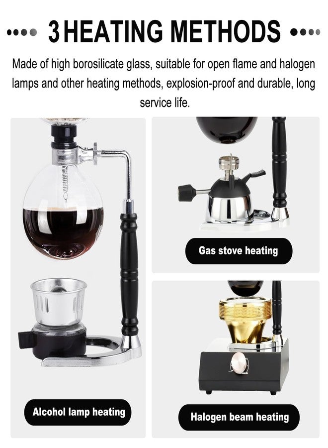 YUCHENGTECH Siphon Syphon Coffee Maker Tabletop Glass Siphon Pot Glass Technica Siphon Vacuum Coffee Maker(5 Cups(600ml)) - Image 5
