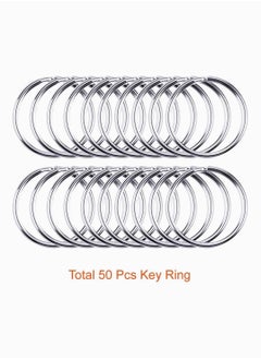 XiuWoo Keychain, Metal Swivel Lanyard Snap Hook with Key Rings, Lobster Claw Clasp Ring, Keychain Rings for Crafts, Clips Hook, Clasps Clip (Silver)  - Image 3