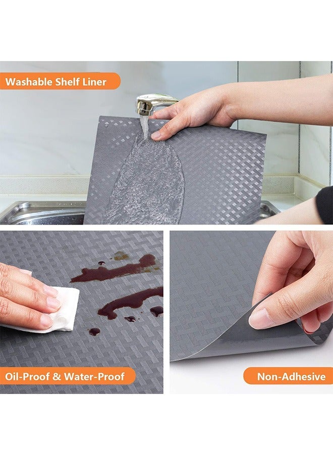 Garlo Shelf Liners for ,Kitchen Cabinets Refrigerator Liners ,Waterproof & Oil,Proof Kitchen Cupboard Liner Durable, Plastic Drawer Mats EVA Material Non Adhesive Fridge Liner for Shelves . - Image 5