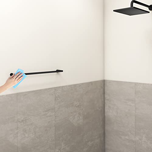 Kohler Accent™ Towel Bar | Durable Brass Bath Towel Rail | 610 mm Wall Mount Holder | Modern Straightline Design | Includes Hardware and Installation Kit | Matte Black Finish | 2 Year Warranty - Image 4