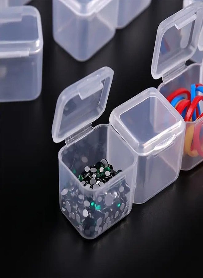 divinezon Plastic Jewellery Organiser 56 Grid Detachable Storage Box Case With Dividers Container For Rings, Earrings, Necklace, Lipstick, Makeup Home Organizer, Transparent - Image 3